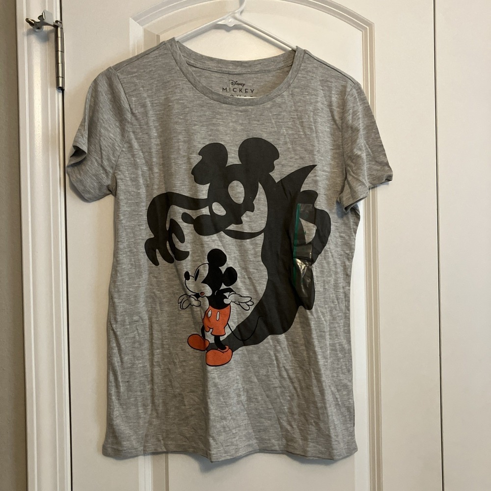 Mickey Mouse: "Halloween" T-Shirt, Size Womens Large Color Gray, NWT C737